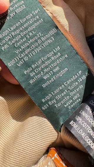 Bolso shopper Ralph Lauren azul y marrón