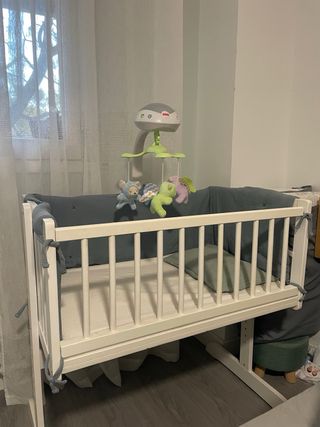 Cuna colecho madera blanca AT4