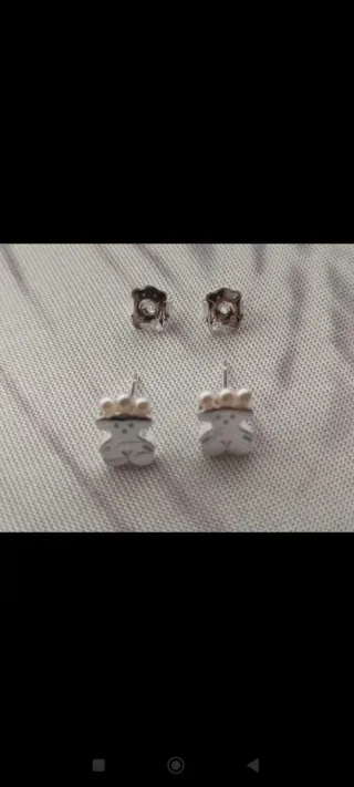 Pendientes Oso Tous Plata
