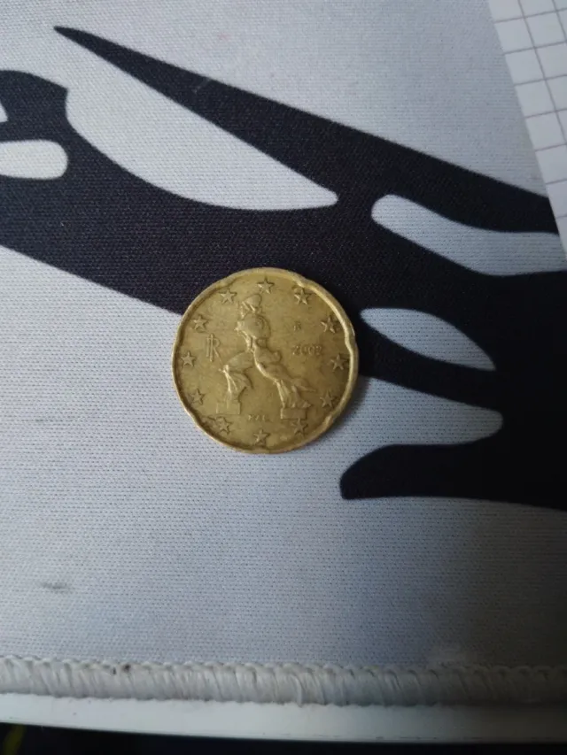 Moneda 50 céntimos Italia 2002
