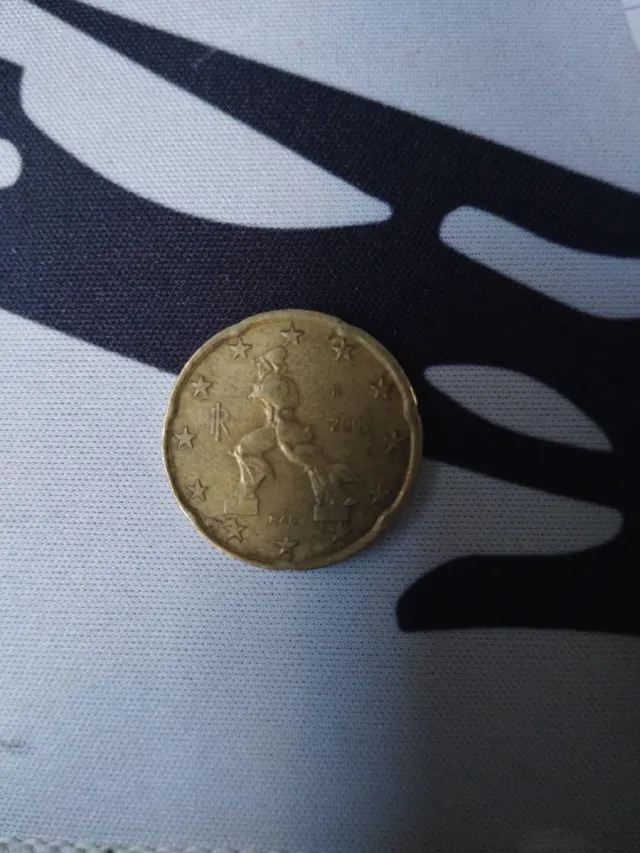 Moneda 50 céntimos Italia 2002