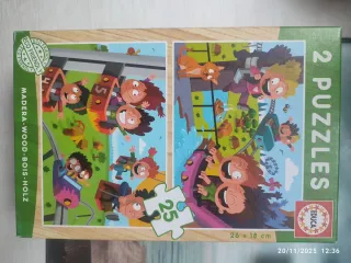 2 Puzzles Educa Madera 25 Piezas