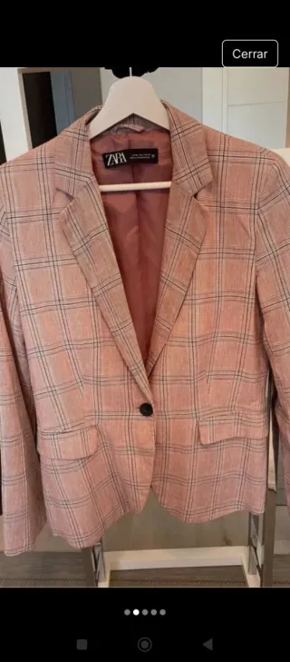 Traje de chaqueta lino Zara
