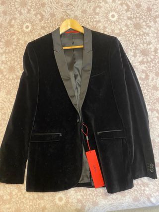 Americana Hugo Boss Terciopelo Negro Talla 50