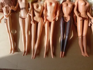 Bambole tipo Barbie, lotto misto di 10 pezzi