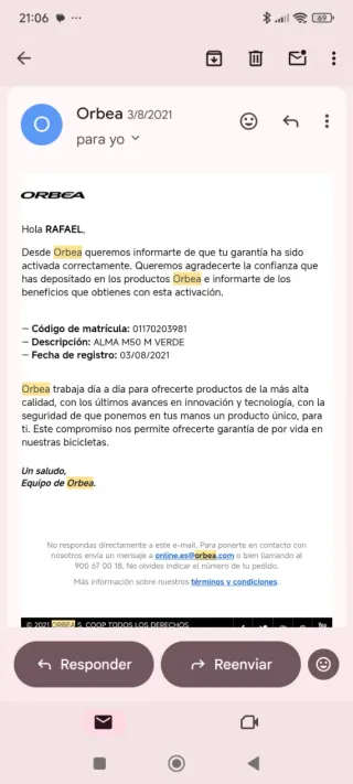 Orbea Alma M50 Carbono 2021 Talla M