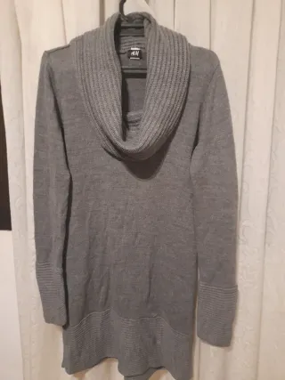 Vestido H&M Gris Manga Larga