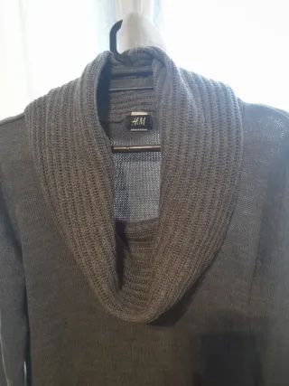 Vestido H&M Gris Manga Larga