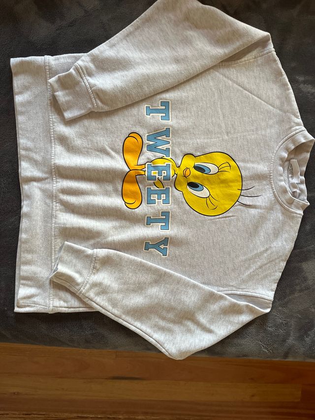 Sudadera Tweety Gris y Amarillo