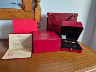 Pulsera Cartier 18k Oro chapado  con Certificado