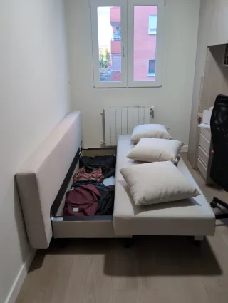 Sofá Cama IKEA Beige Tela