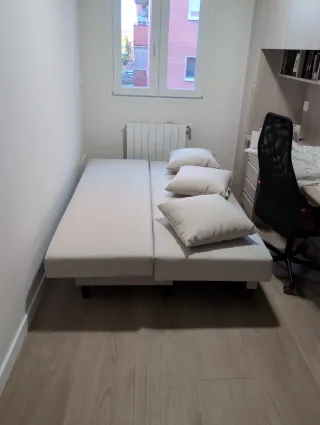 Sofá Cama IKEA Beige Tela