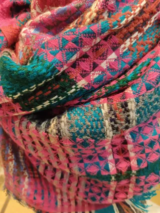 Bufanda Del Carmen 50% Lana 50% Algodón