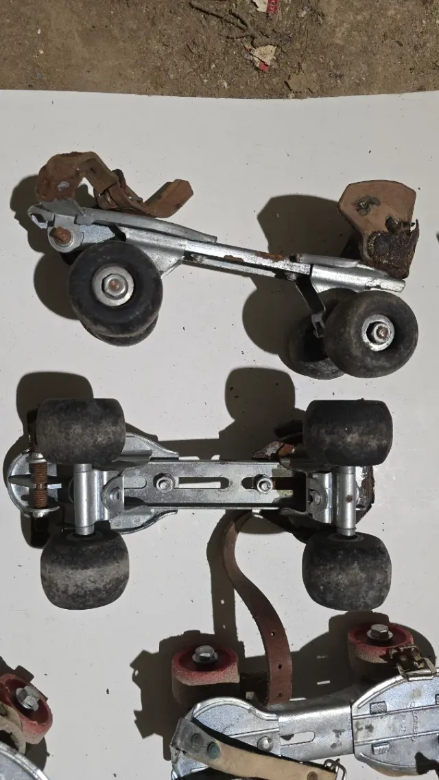 Patins de rodas vintage com bolsas