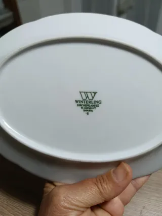 Set 4 Vassoi Porcellana Bianchi, Oro e floreali