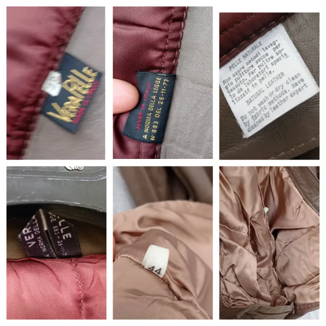 Completo Pelle Marrone Vintage Giacca e Pantalone