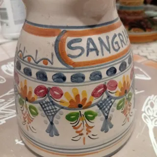 Brocca ceramica sangria decorata