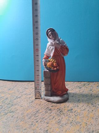Figura Belén Mujer con Cesta Frutas