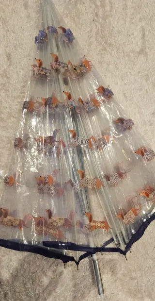 Paraguas transparente teckel