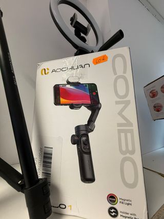 Trípode Aochuan COMBO con Aro de Luz