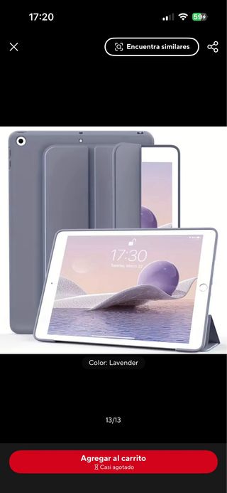 Funda iPad Gris, lavanda