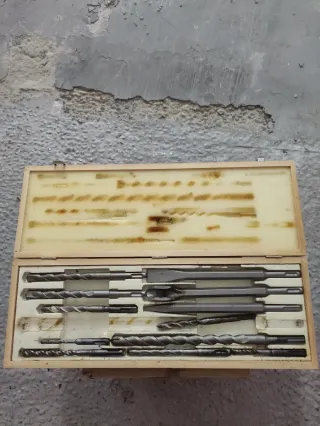 Caja Madera Brocas Taladro Percutor