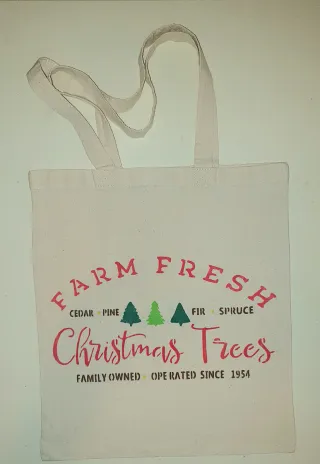 Tote bag Natale Farm Fresh Christmas Trees