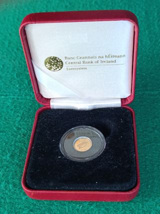 Moneda oro 24k - 20 Euro Irlanda 2011 Cruz Celta