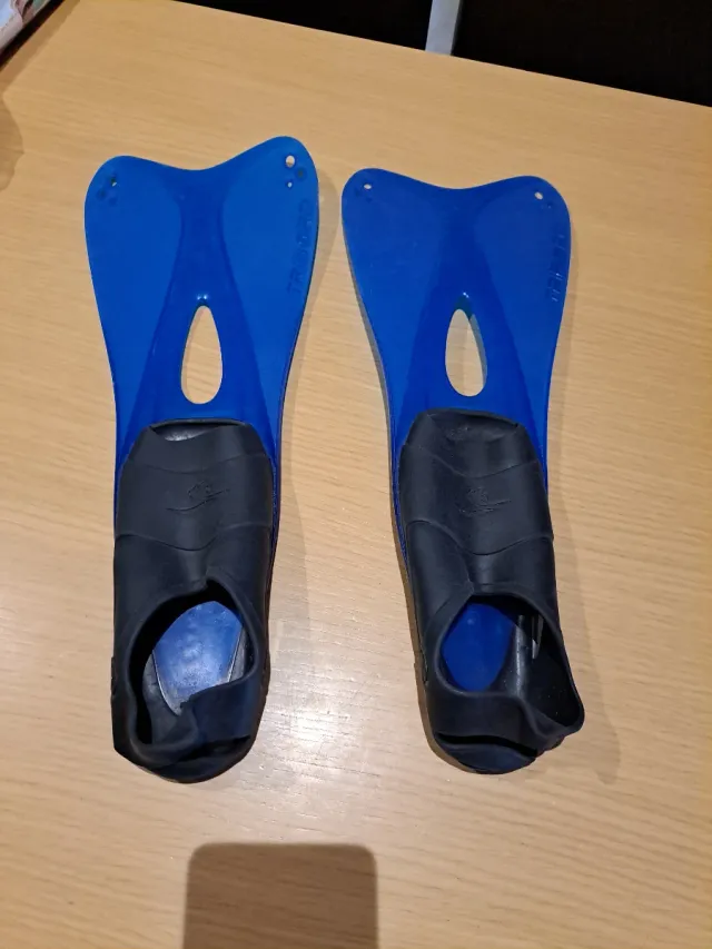Aletas de natación azules Talla 37-38