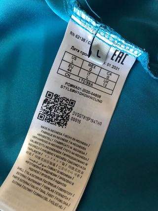 Vestido Guess floral azul talla L