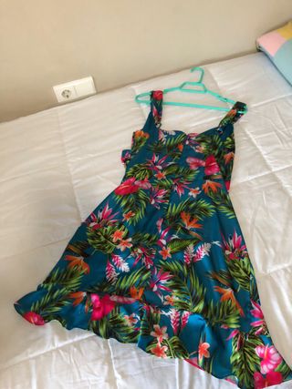 Vestido Guess floral azul talla L