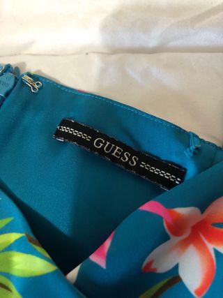 Vestido Guess floral azul talla L