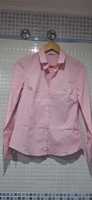 Camisa Stradivarius Rosa Talla L