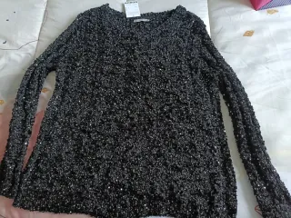 Jersey lentejuelas negro