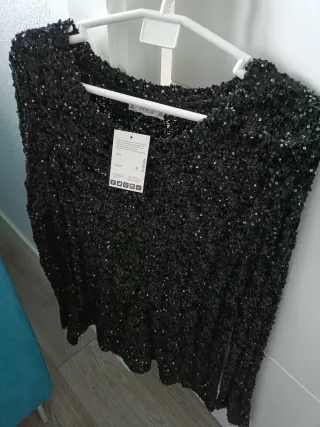 Jersey lentejuelas negro