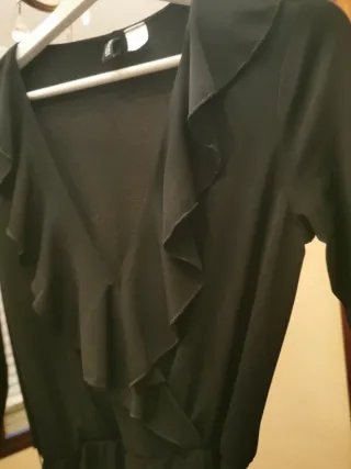 Vestido negro manga larga 40