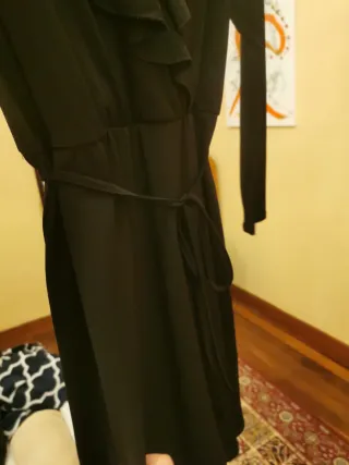 Vestido negro manga larga 40