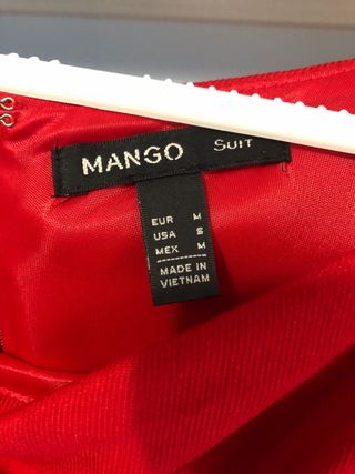 Vestido Rojo Mango Talla M/L