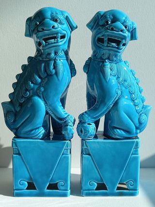 Coppia Cani Foo Ceramica manifattura cinese