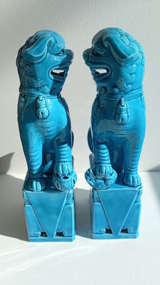 Coppia Cani Foo Ceramica manifattura cinese