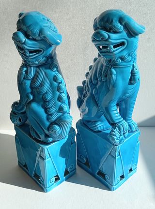 Coppia Cani Foo Ceramica manifattura cinese