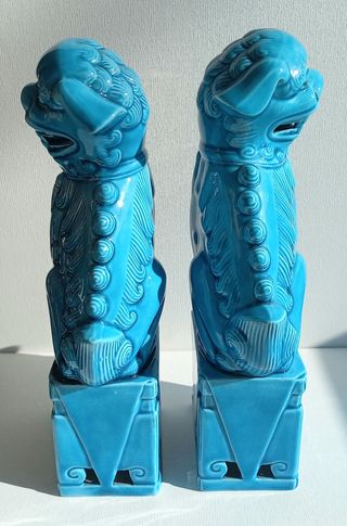 Coppia Cani Foo Ceramica manifattura cinese