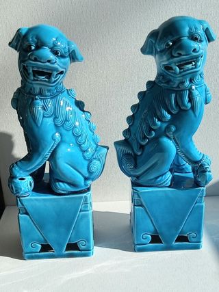 Coppia Cani Foo Ceramica manifattura cinese