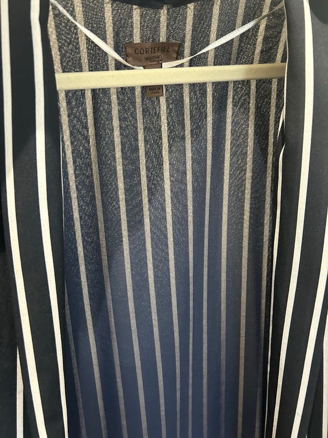 Kimono Cortefiel rayas azul y blanco Talla M