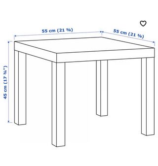 Mesa auxiliar Ikea negra