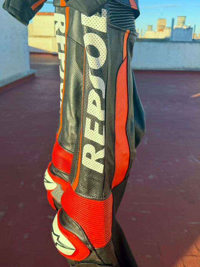 Traje de moto cuero Honda Repsol EU 54/XL - Nuevo