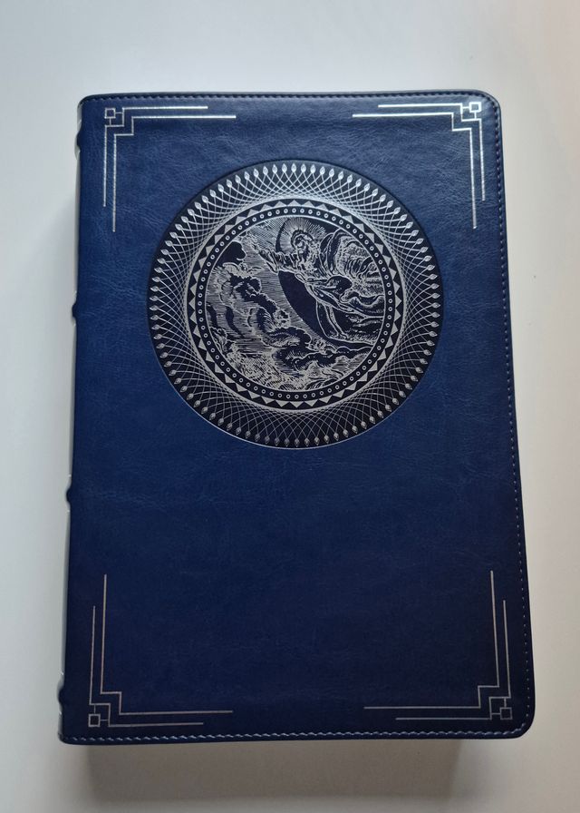 Biblia Católica, Ilustrada, Leathersoft, Azul A...