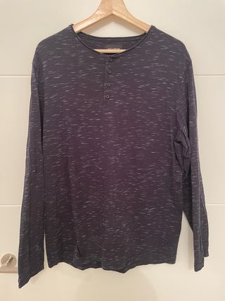 Camiseta Pull&Bear gris hombre manga larga L