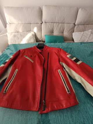 Chaqueta Moto Dainese Roja y Blanca