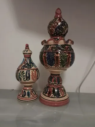 2 Portacandele etnico ceramica